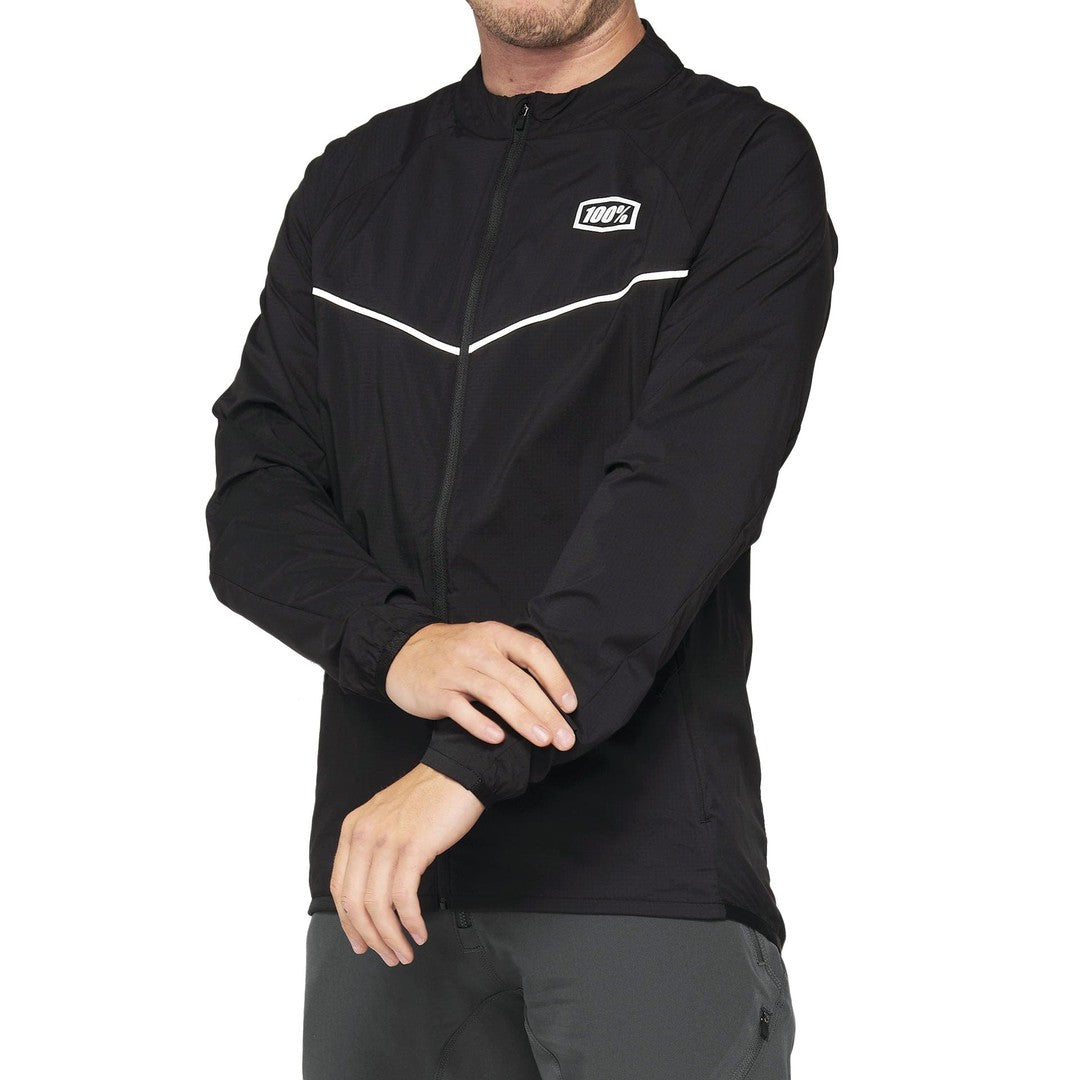 100 Percent CORRIDOR Stretch Windbreaker Black