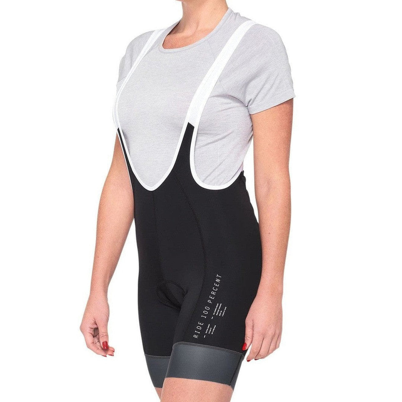 100 Percent EXCEEDA Womens Bib Black/Charcoal