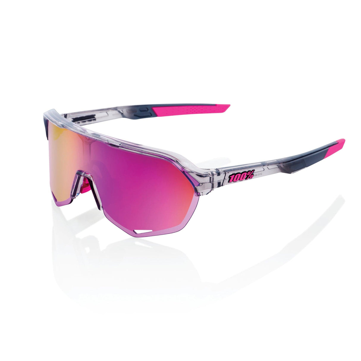 100 Percent Eyewear S2 - Translucent Polished Grey - Purple Mirror