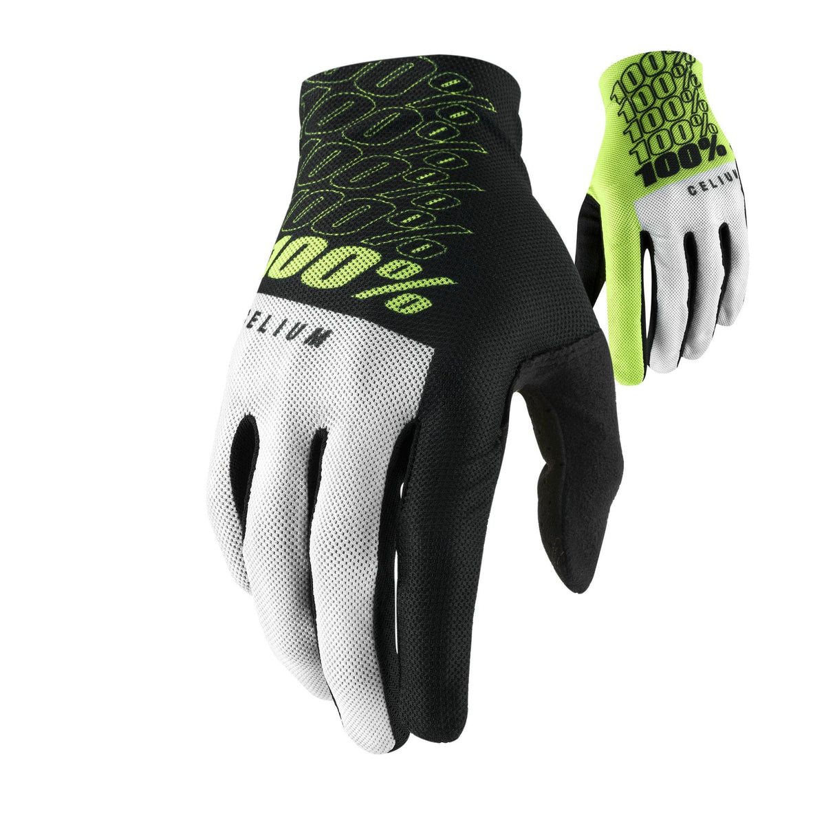 100 Percent CELIUM Gloves Fluo Yellow