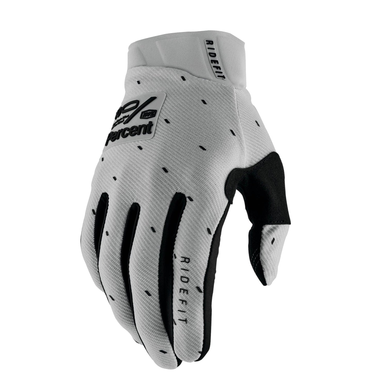 100 Percent RIDEFIT Gloves Slasher Silver