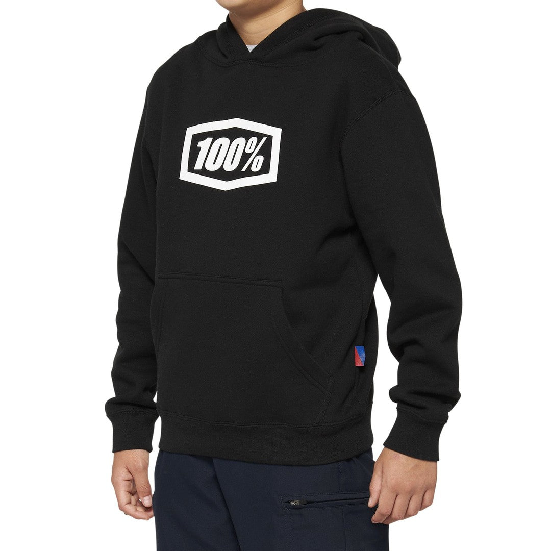100 Percent ICON Youth Pullover Hoodie Fleece Black