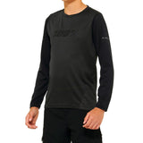 100 Percent RIDECAMP Youth LS Jersey Black/Charcoal