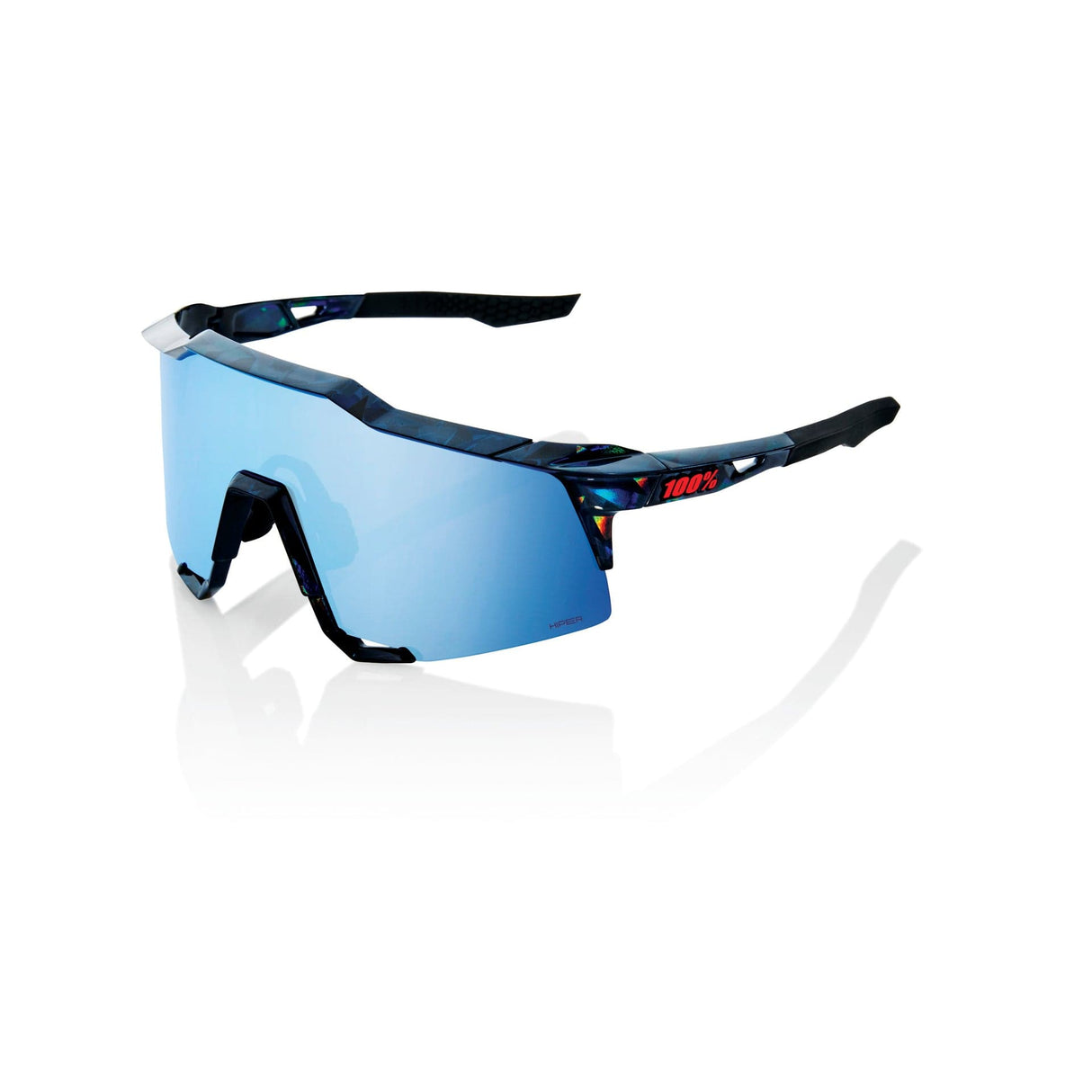 100 Percent Eyewear SPEEDCRAFT Black Holographic HiPER Blue