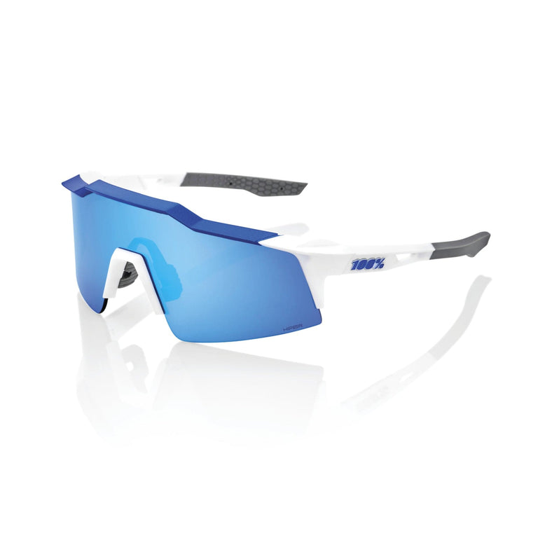 100 Percent Eyewear SPEEDCRAFT SL - Matte White/Metallic Blue - HiPER Blue  Mirror