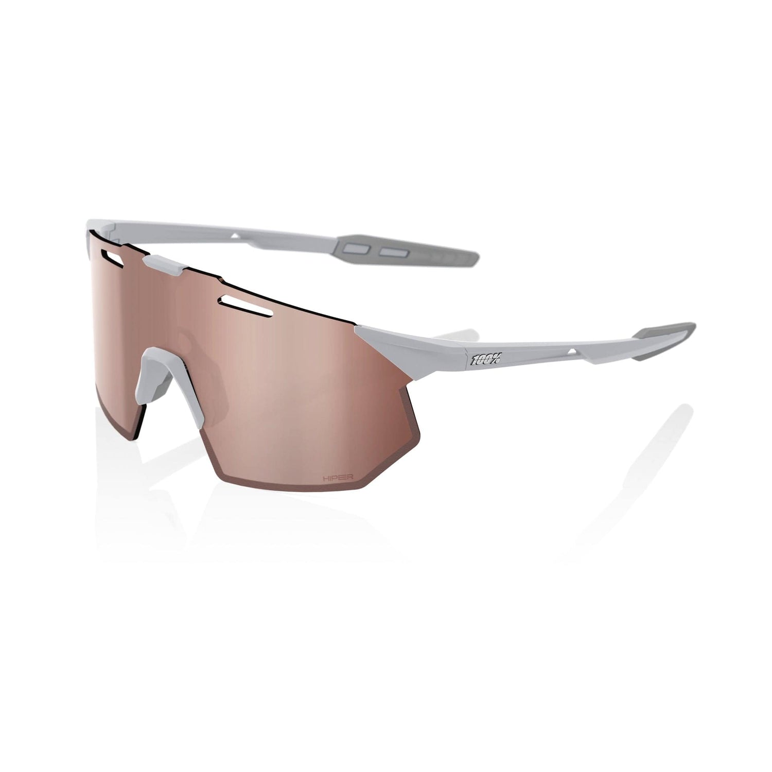 100 Percent Eyewear HYPERCRAFT SQ - Matte Stone Grey - HiPER Crimson Silver