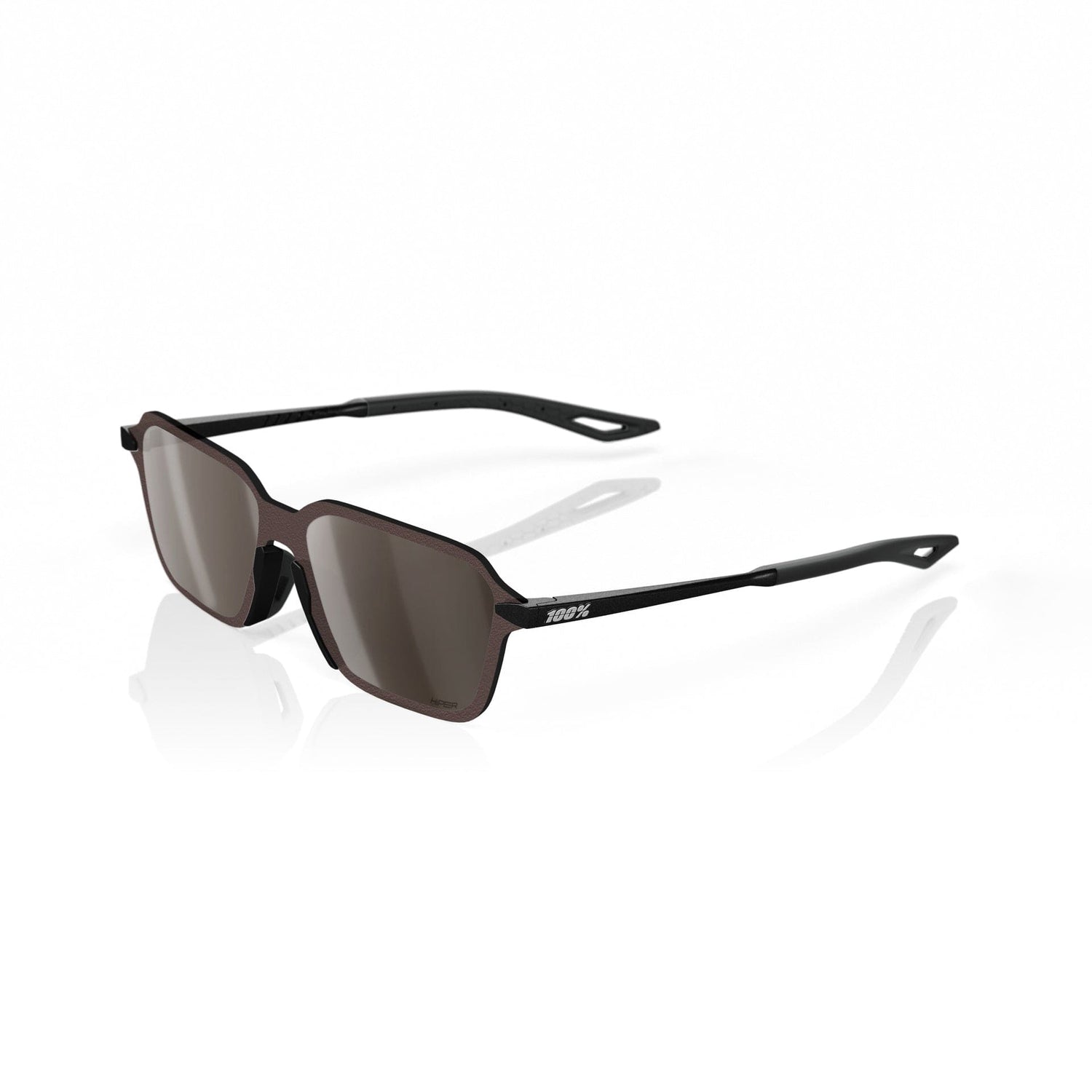100 Percent Eyewear LEGERE TRAP - Matte Black - HiPER Silver Mirror
