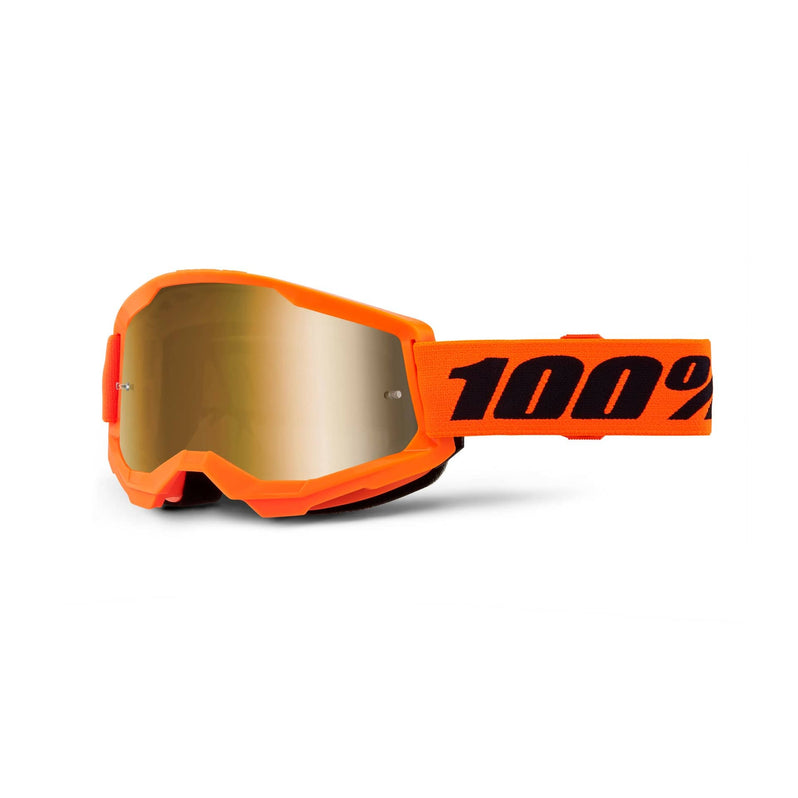 100 Percent STRATA 2 Goggle Neon Orange - Mirror Gold