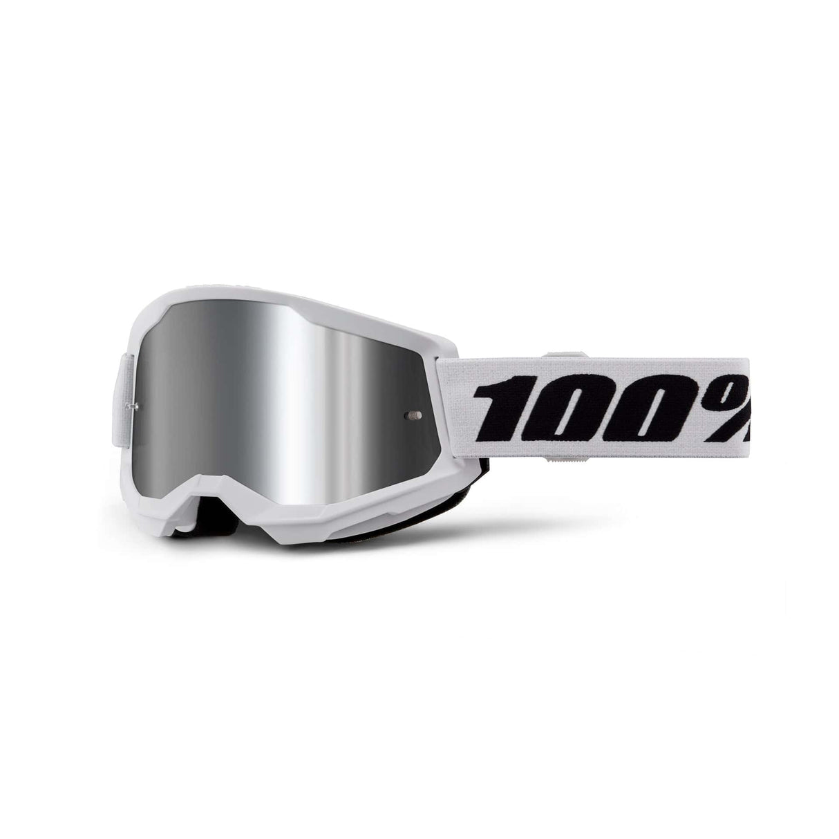100 Percent STRATA 2 Goggle White - Mirror Silver