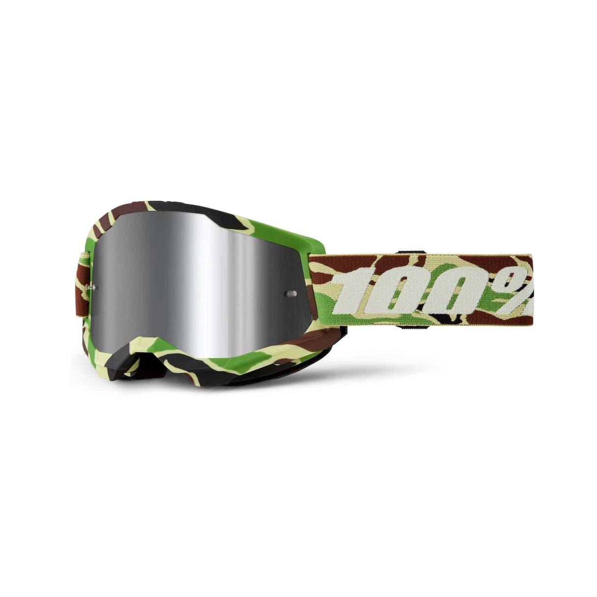 100 Percent STRATA 2 Goggle War Camo - Mirror Silver