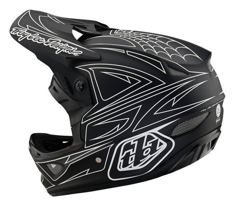 Troy Lee Designs D3 Fiberlite Helmet - Spiderstripe Black