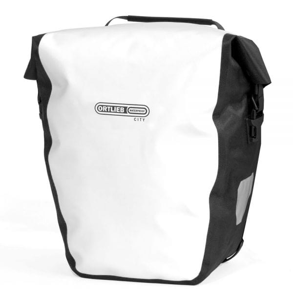 Ortlieb Back Roller City QL1 Waterproof Pannier Bag White Black Front