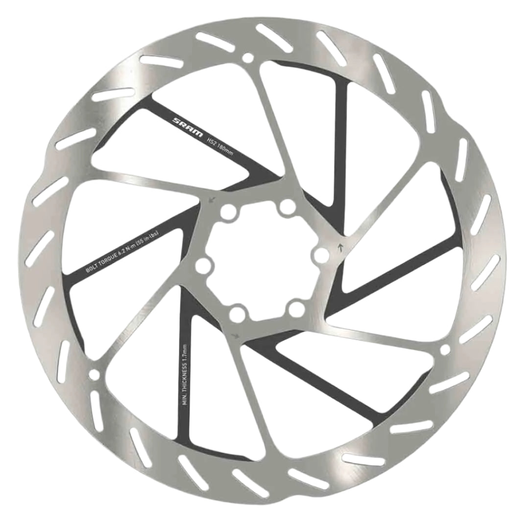 SRAM Rotor HS2 160mm 6-bolt (includes Steel rotor bolts) Rounded