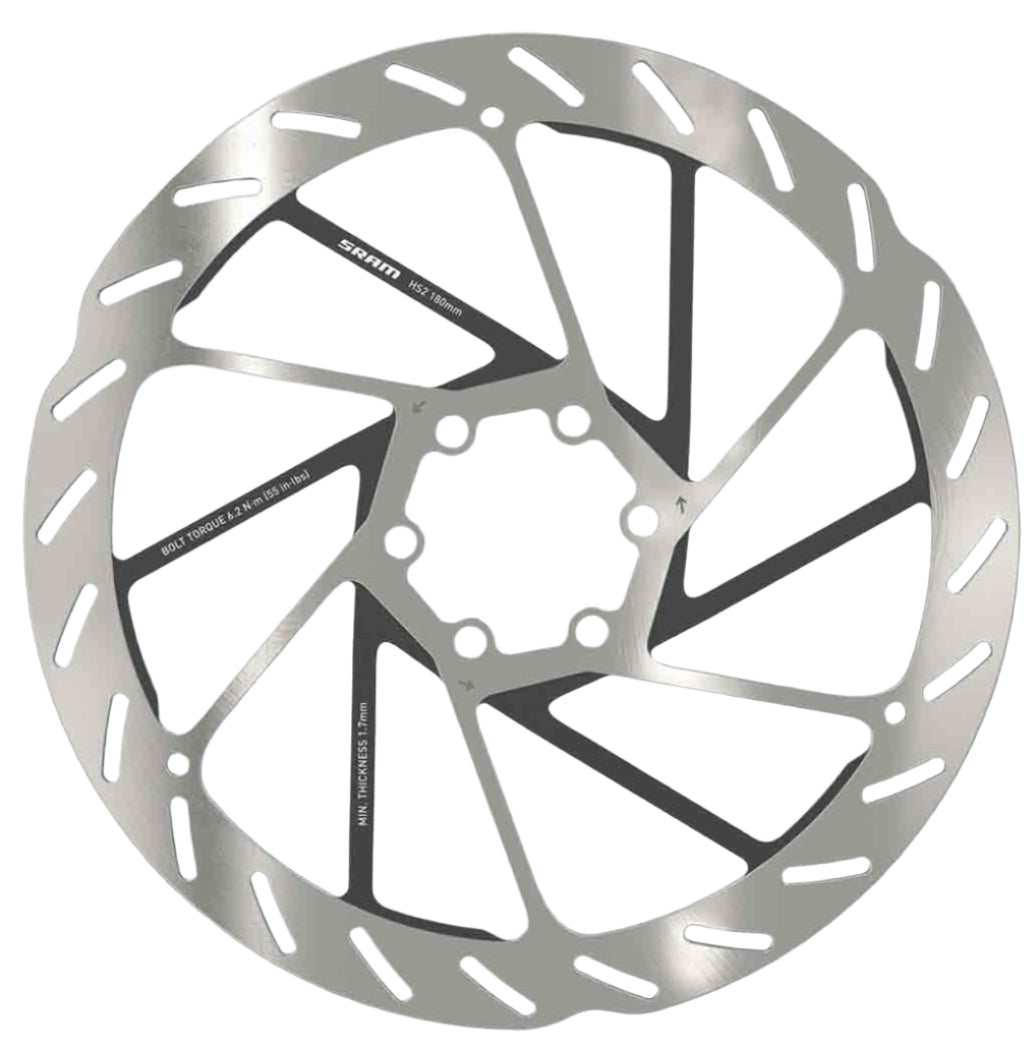 SRAM Rotor HS2 180mm CentreLock (lockring sold separately) Rounded