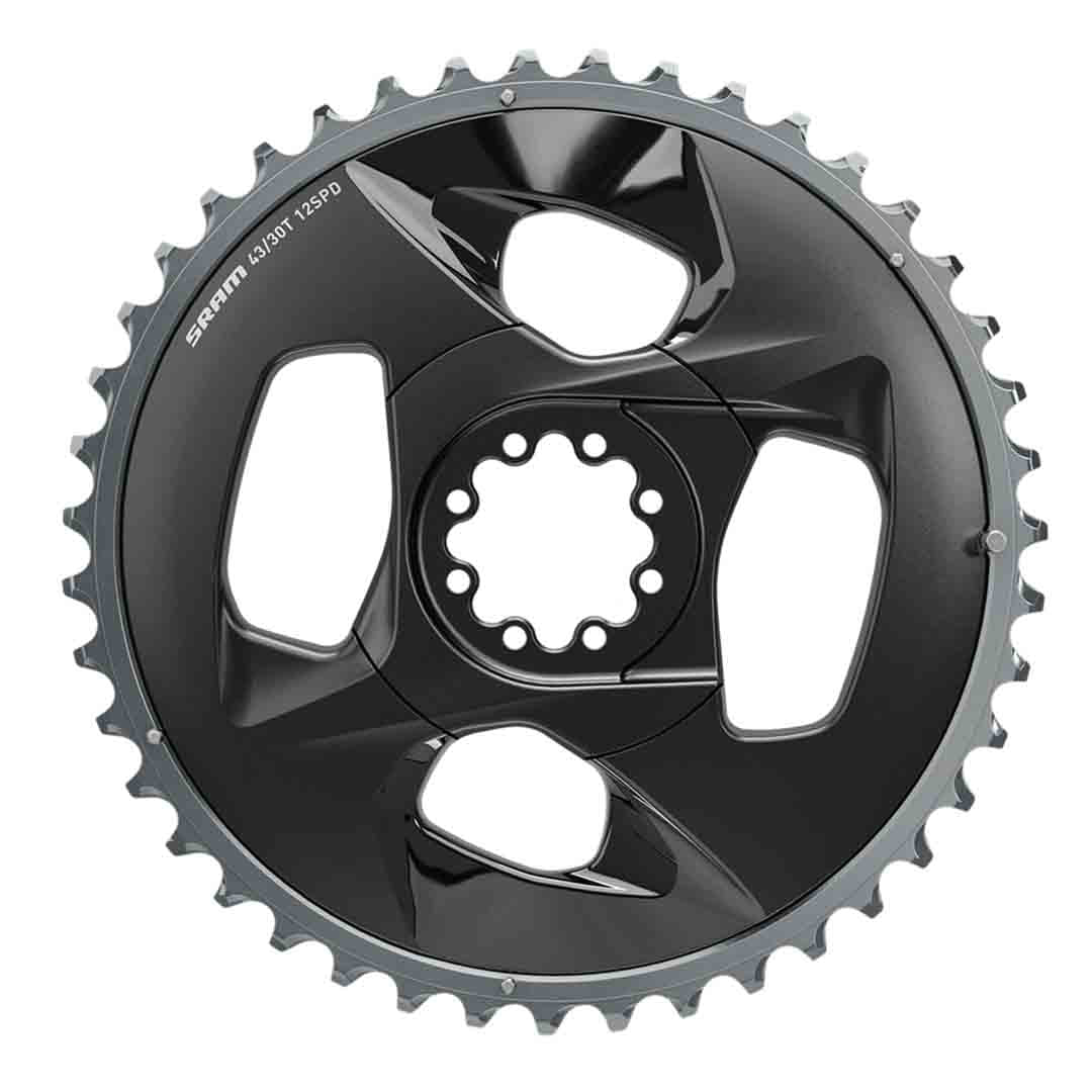 SRAM Chainring Road 43T 94BCD 2X12 Force Wide Polar Grey w/Cover