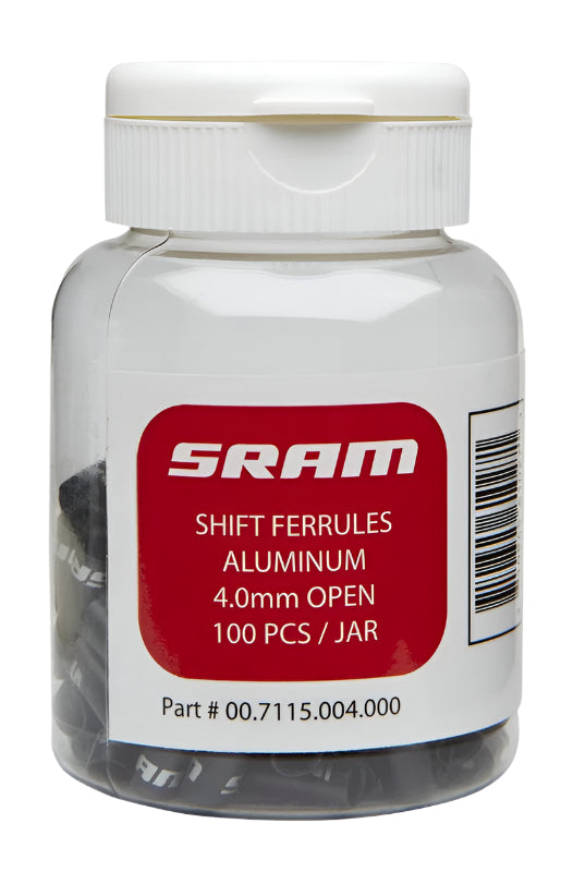 SRAM Gear Ferrule 4mm Super-Short Nose Black Quantity 100