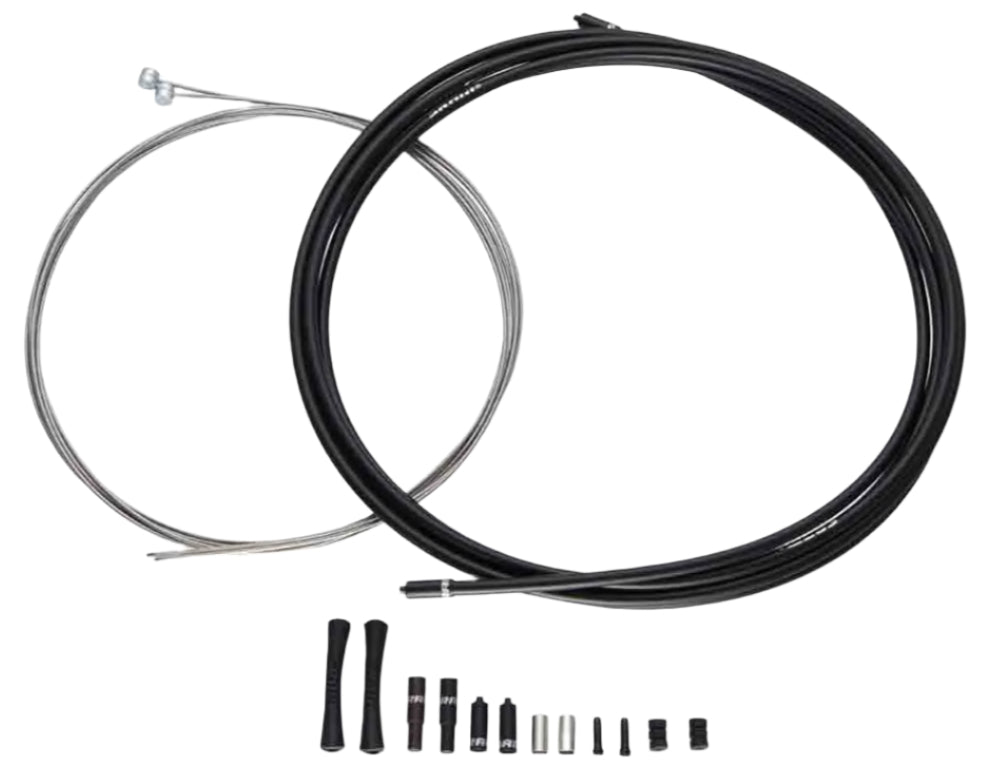 SRAM SlickWire Pro MTB Brake CABle Kit 5mm Black(1x1350mm, 1x2350mm 1.5mm pol SS cables, 5mm Kevlar® reinforced linear strand housing, ferrules, end caps, frame protectors)
