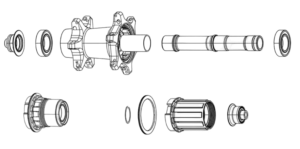SRAM Freehub Body With Bearings XD Driver Doubletime