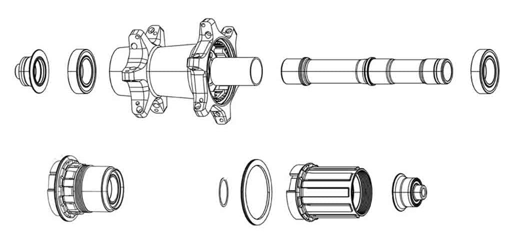 SRAM MTH-746 HG 9/10 Speed Freehub Body Kit
