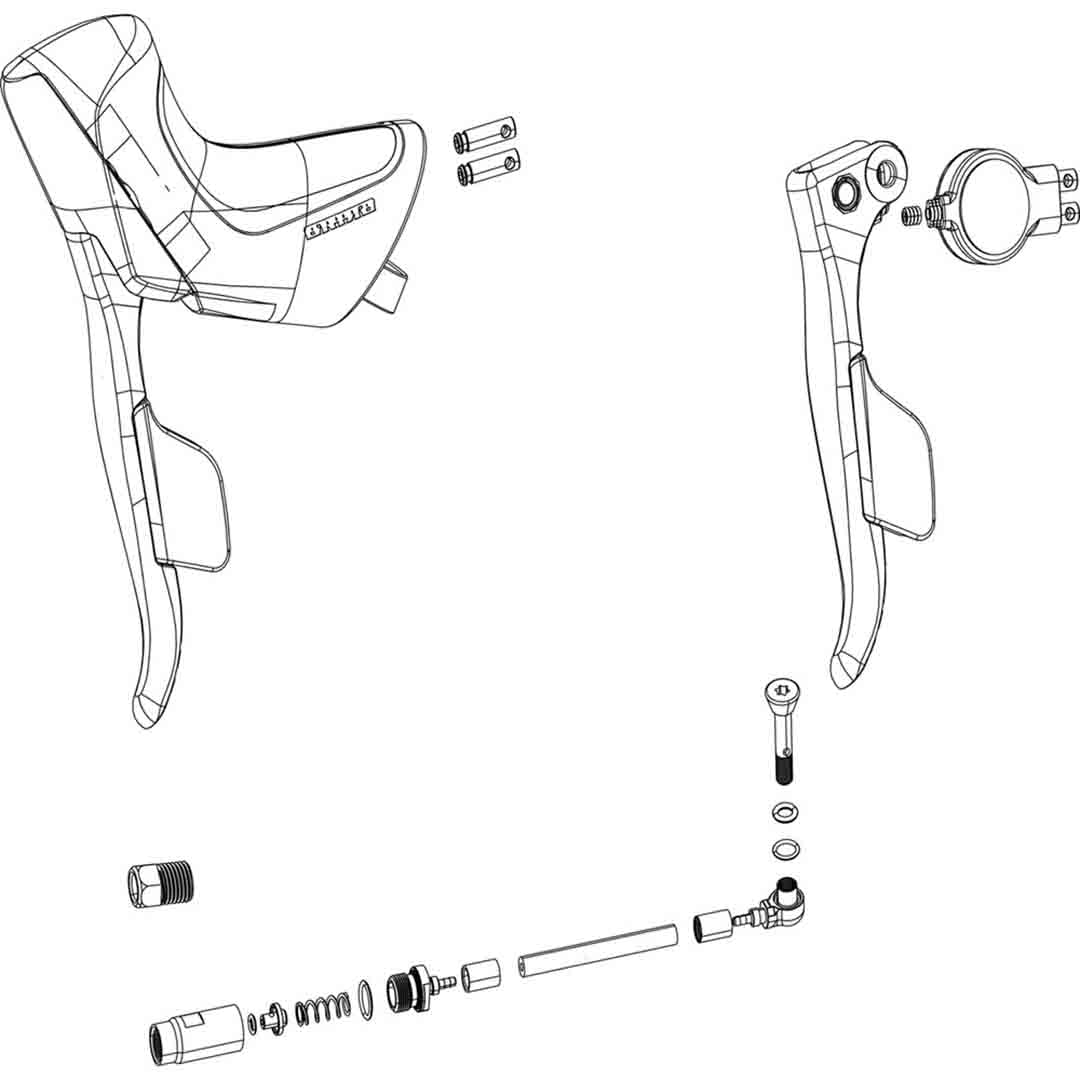 SRAM Disc Brake Hose Hood Assembly Rival eTap AXS HRD Stealth-A-M