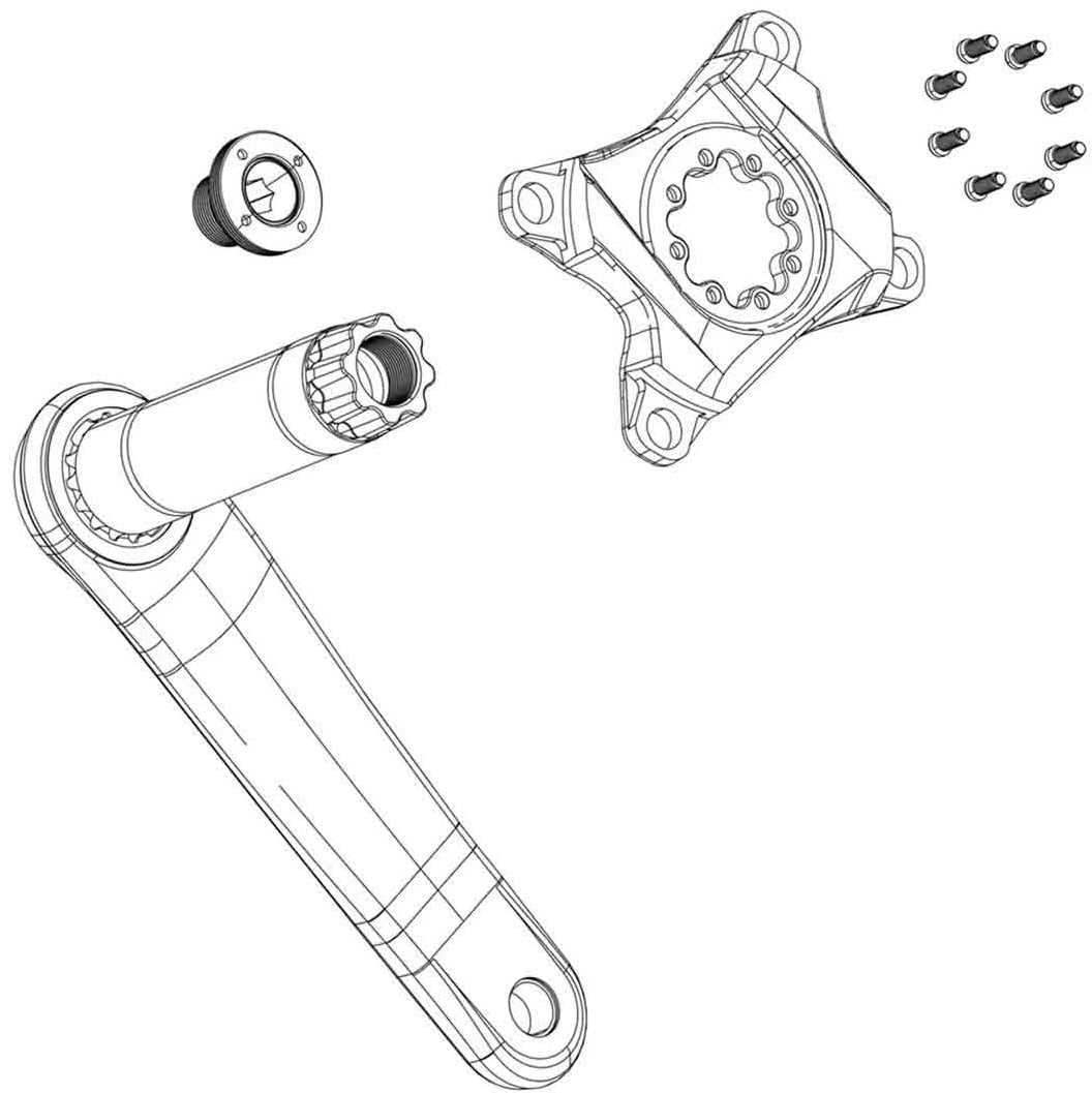 SRAM Spider Red/Force AXS D1 107BCD (no PM, incl 8 Torx bolts)