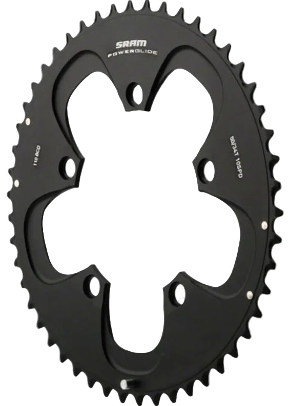SRAM Chainring Road 50 Tooth V2 110 BCD Alloy Black 50-34