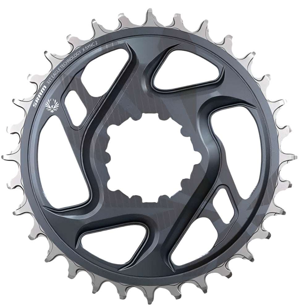 SRAM Chainring X-SYNC 2 34T Direct Mount 6mm Offset Eagle Lunar Grey (finish of GX Eagle C1 matches crank arms)