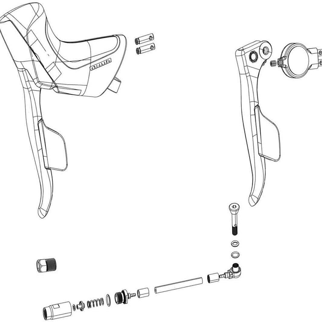 SRAM Ed Exchange Kit Shifter Brake Red eTap AXS Disc Left