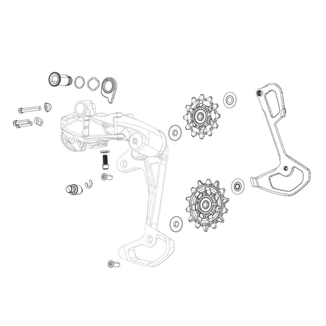 SRAM GX Eagle Rear Derailleur Pulleys and Inner Cage kit