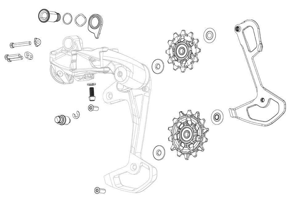 SRAM REAR DERAILLEUR INNER CAGE GX EAGLE (52T) LUNAR INCLUDING SC