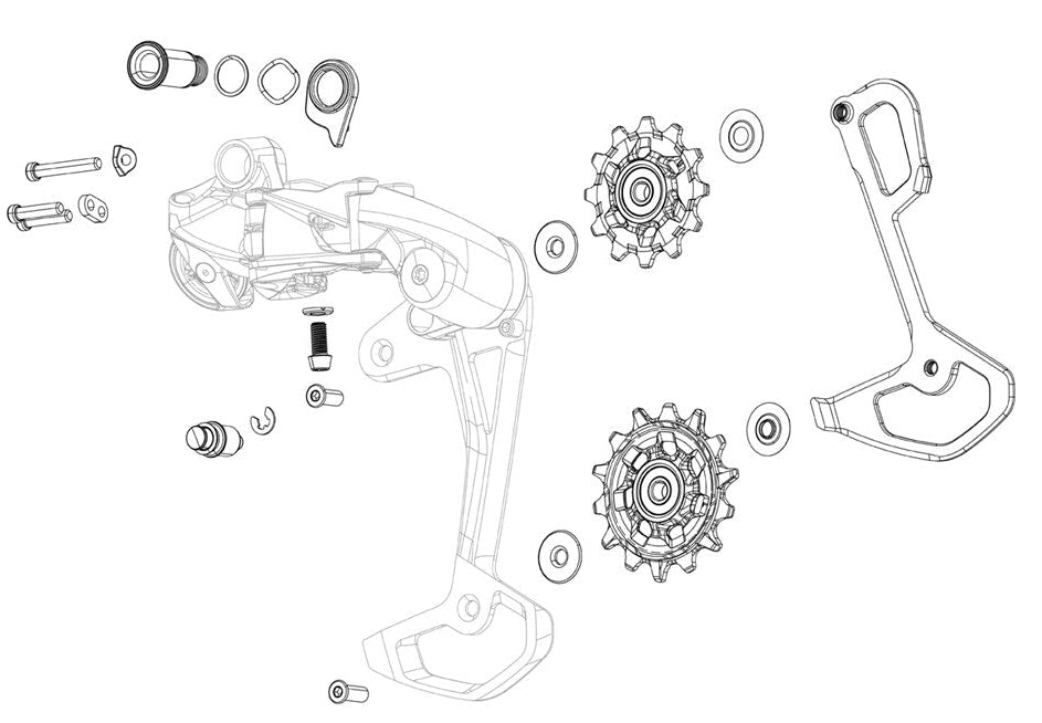 SRAM REAR DERAILLEUR CAGE ASSEMBLY KIT XX T-TYPE EAGLE AXS (FULL