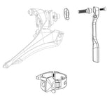 SRAM Front Mech Braze-On Adapter Wide Spacing 475 Chainline 34.9