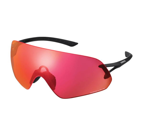 Shimano Aerolite P Sunglasses - Matte Black / Red Ridescape Road Lens