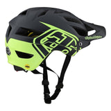 Troy Lee Designs A1 AS MIPS Helmet - Classic Grey/Green Right Side