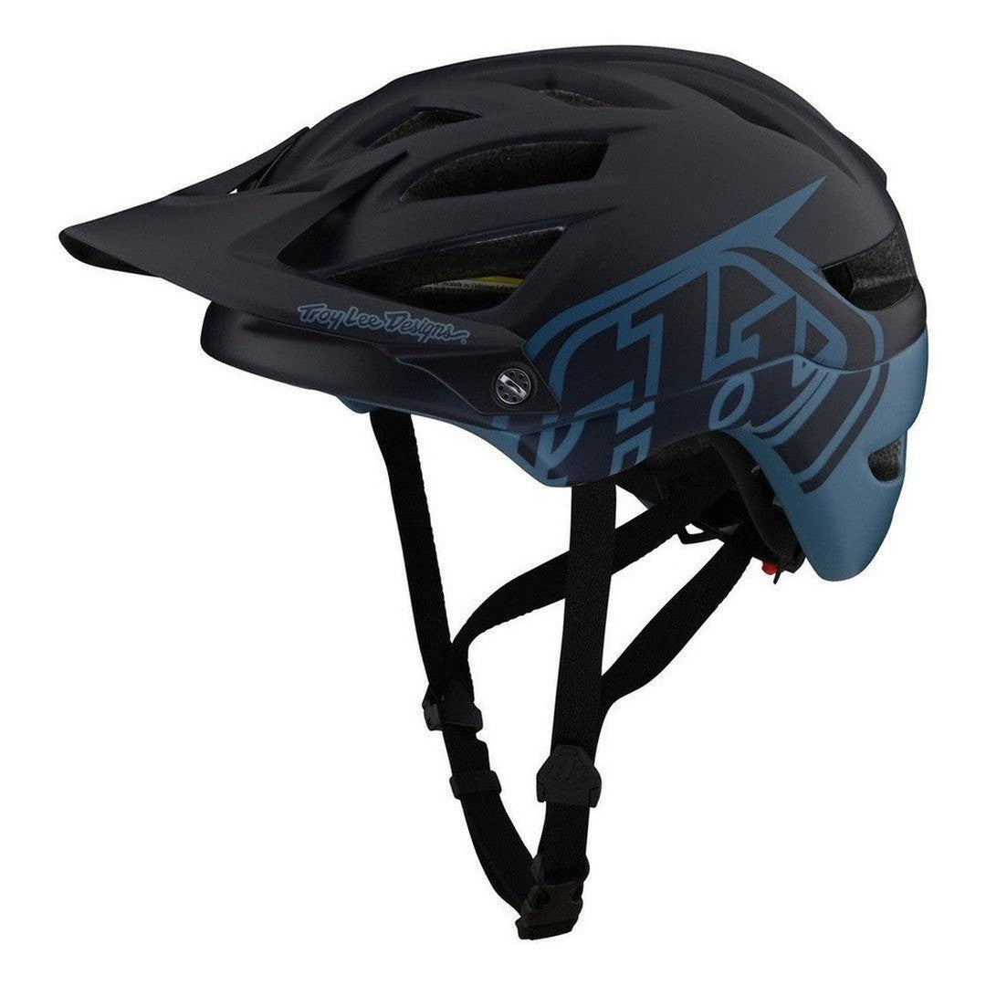 Troy Lee Designs A2 MIPS MTB Bicycle Helmet Silver Marine Blue