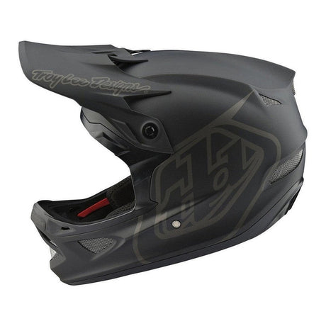 Troy Lee Designs D3 AS Fiberlite Helmet - Mono Black Left Side
