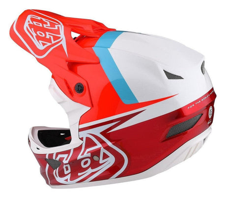 TLD D3 AS Fiberlite Helmet Slant Red Back Angle Left