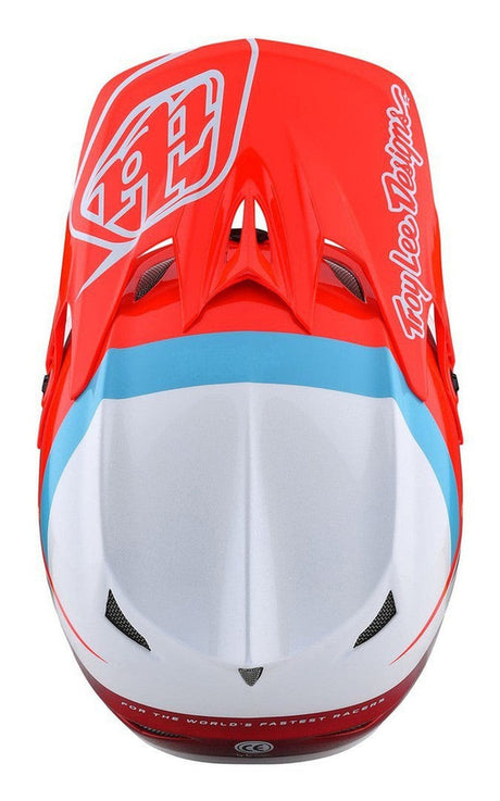 TLD D3 AS Fiberlite Helmet Slant Red Top