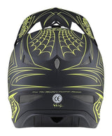 TLD D3 AS Fiberlite Helmet Spiderstripe Gray Yellow Back