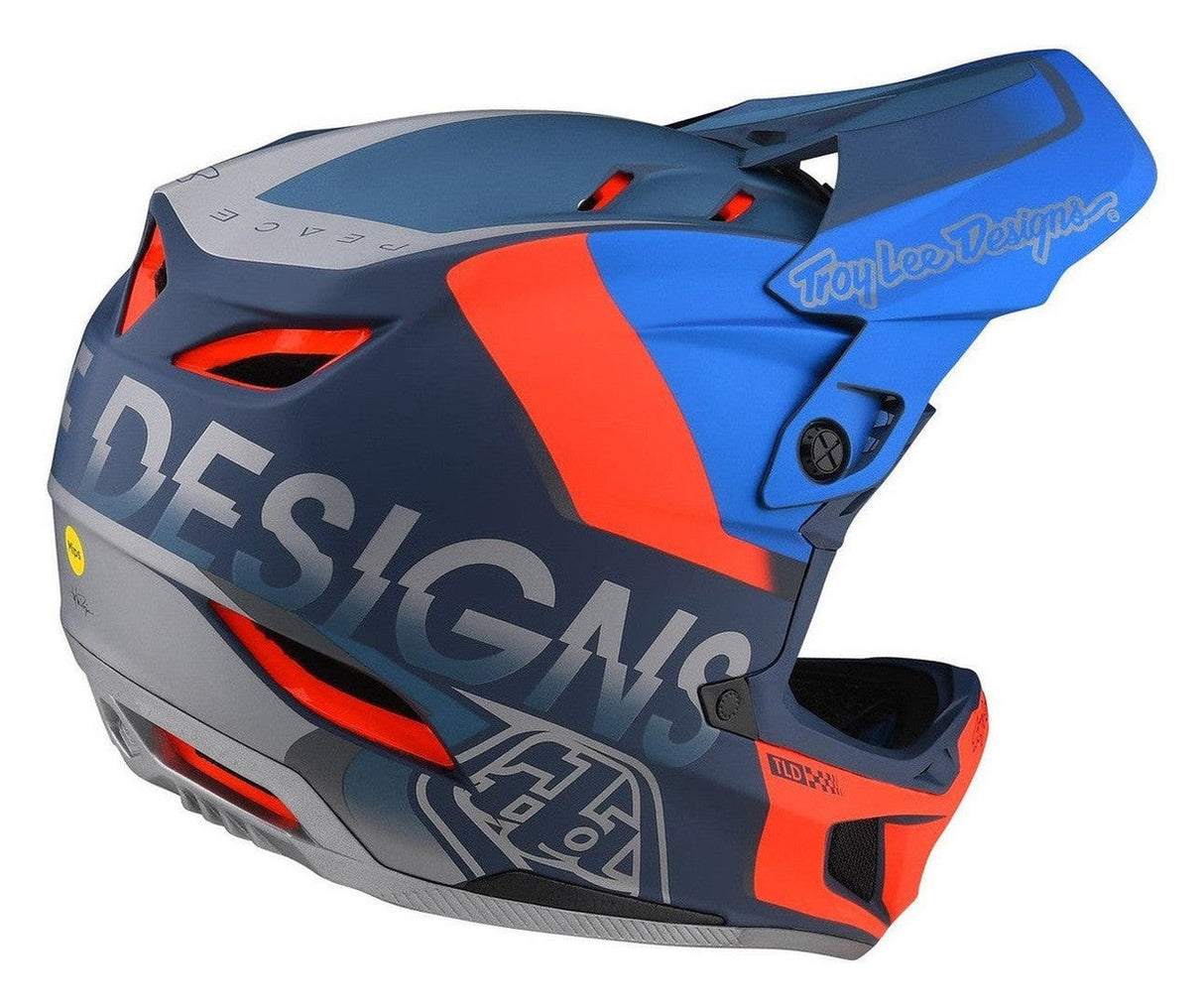 TLD D4 AS Composite Helmet Qualifier Red Back Angle Right