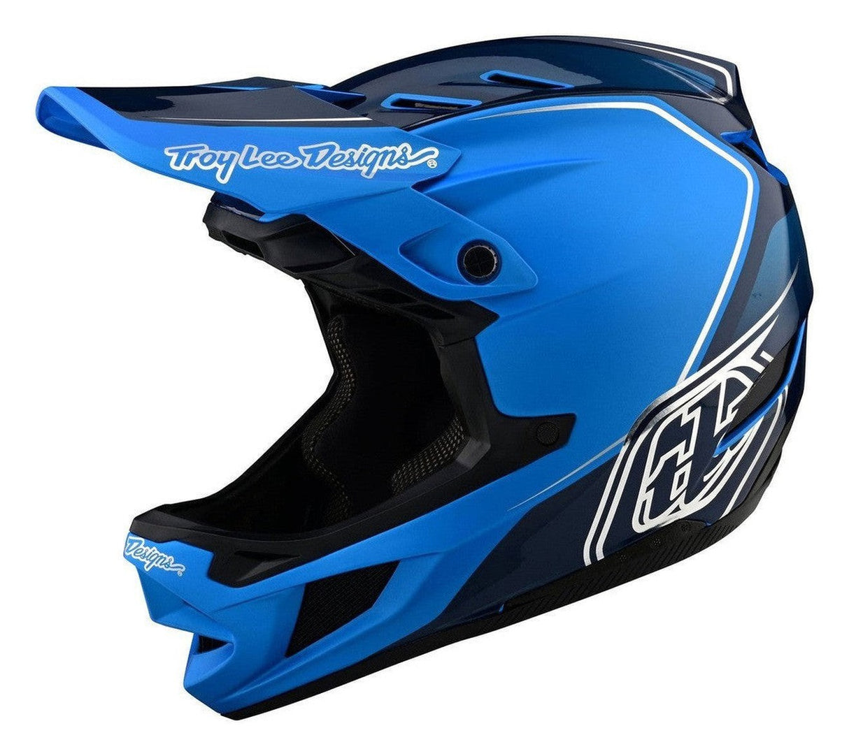 TLD D4 AS Composite Helmet Shadow Blue Front Angle Left