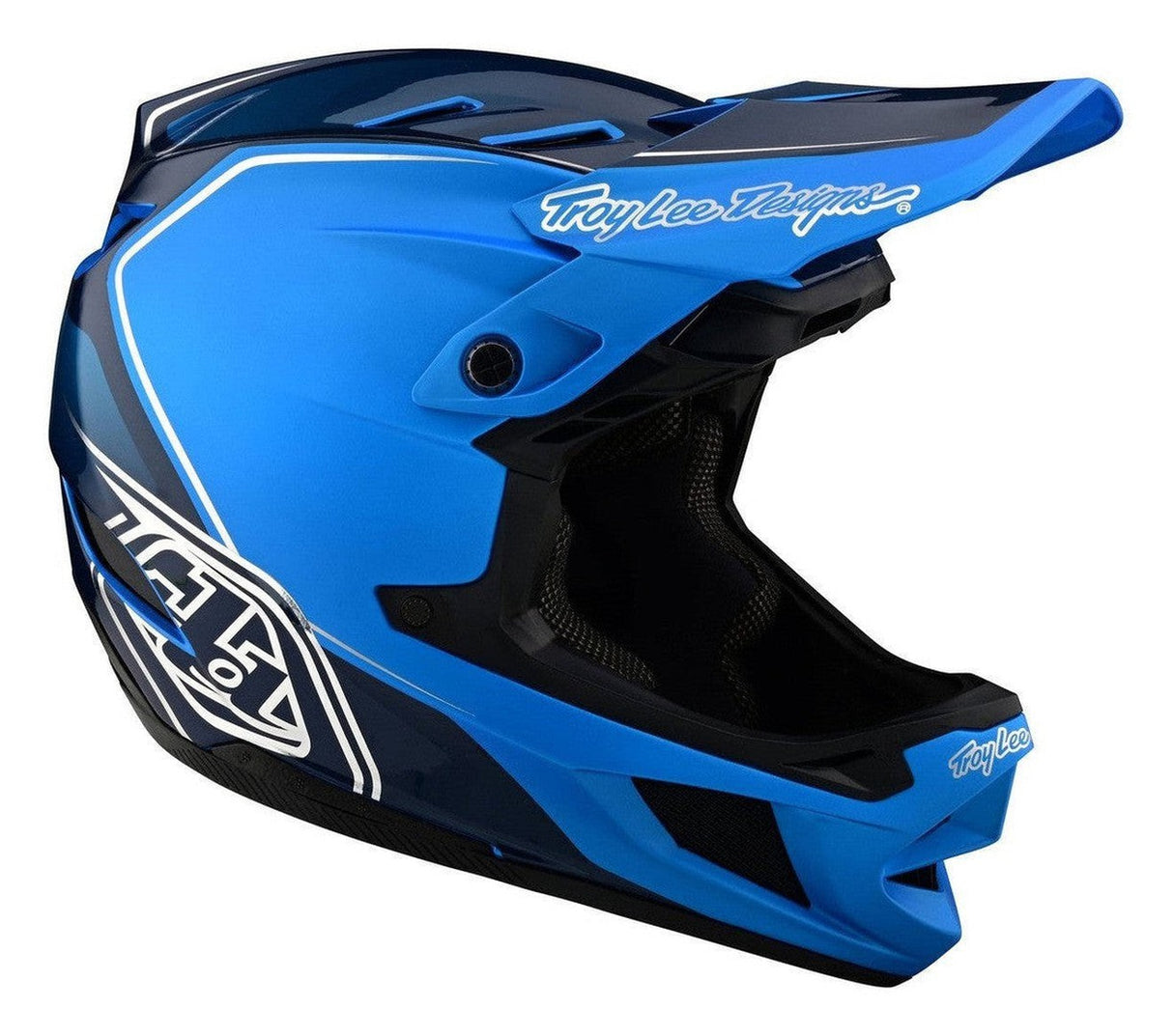 TLD D4 AS Composite Helmet Shadow Blue Front Angle Right