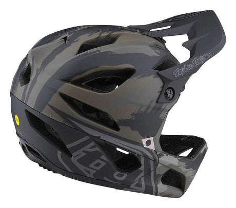 TLD Stage MIPS Helmet Brush Camo Military Back Angle Right
