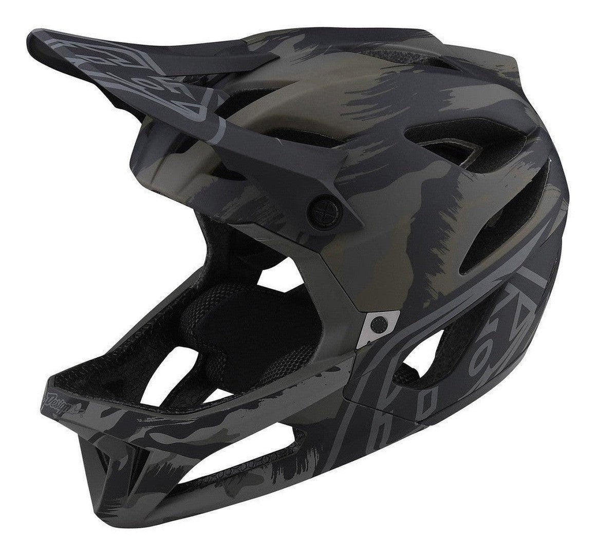 TLD Stage MIPS Helmet Brush Camo Military Front Angle Left