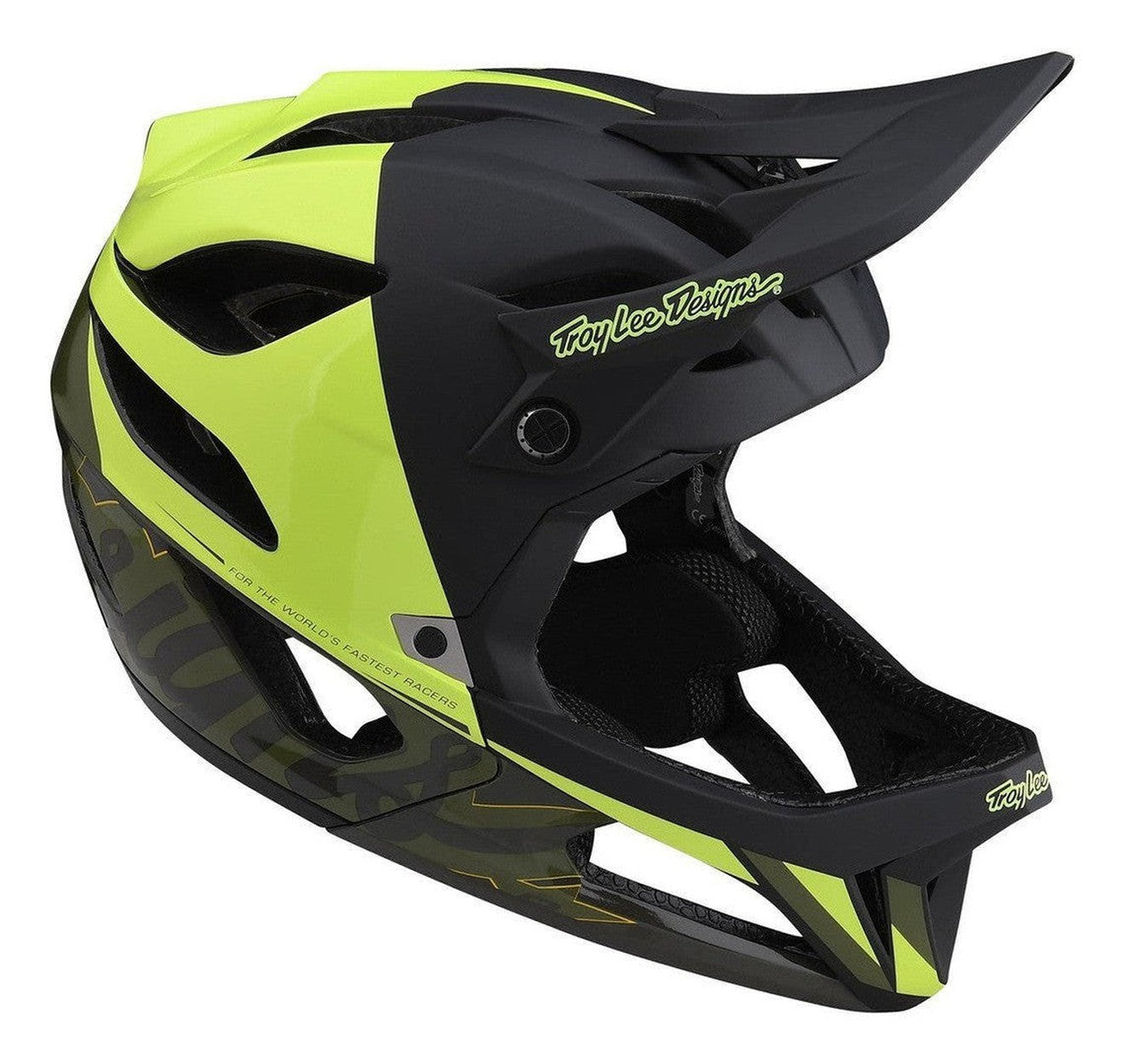 TLD Stage MIPS Helmet Nova Glow Yellow Front Angle Right