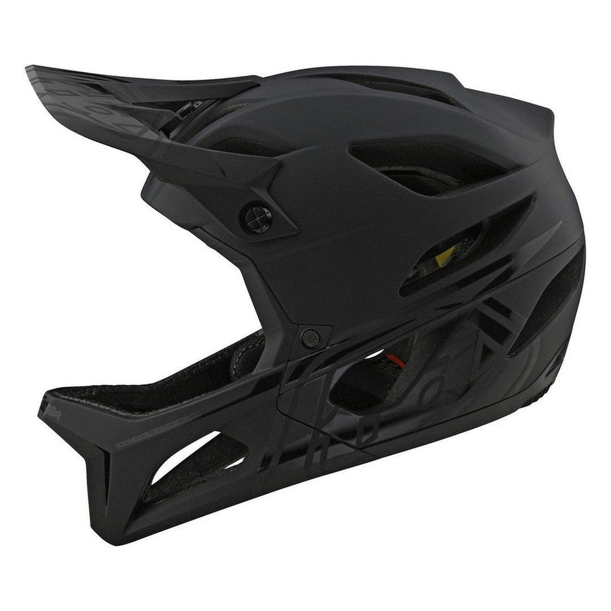 Troy Lee Designs Stage MIPS Helmet - Stealth Midnight Left Side