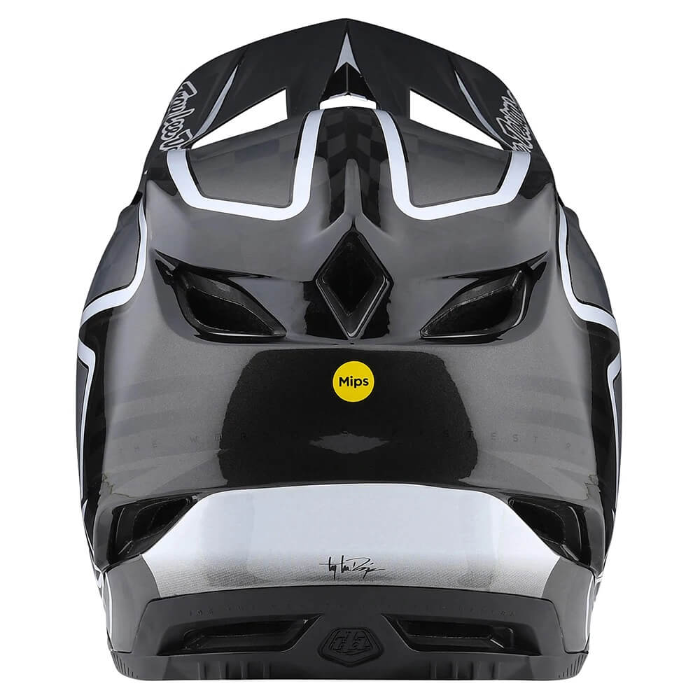 Troy Lee Designs D4 Carbon Mountain Bike Helmet - Lines Black/Gray