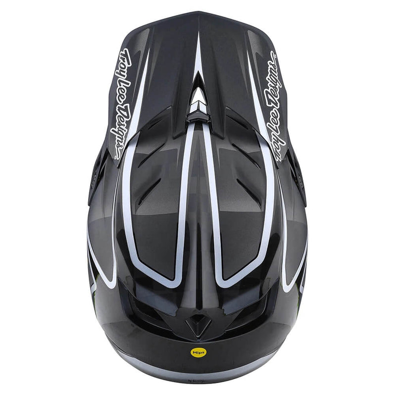 Troy Lee Designs D4 Carbon Helmet - Lines Black/Gray
