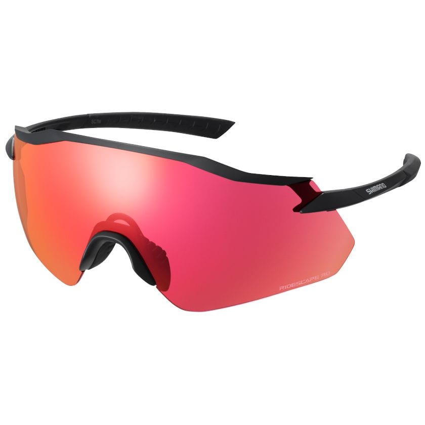 Shimano Equinox Sunglasses Matte Black / Red Ridescape Road Lens